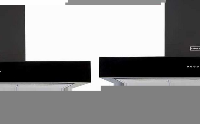 900 STERLING 90cm Flat Cooker Hood - Black