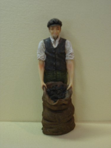 Dolls House Resin Doll Coalman with coal