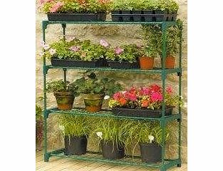 Summer Garden Buildings 4 Tier Shelf Unit Green Aluminium