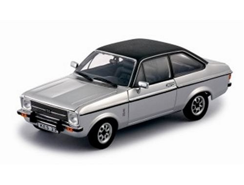 Diecast Model Ford Escort Mark II (1975) in Platinum Silver (1:18 scale)