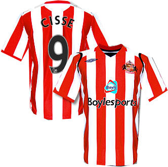 Umbro 08-09 Sunderland home (Cisse 9)