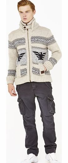 Mens Big Zip Buffalo Knit