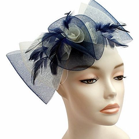 Blue Bow Fascinator