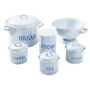 Enamel 6pc Kitchen Set - Duck Egg Blue