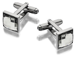 Swarovski Crystal 973791 Black Swivel Cufflinks