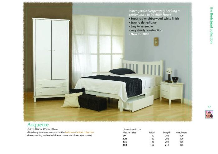 Arquette 3ft Single Wooden Bedstead