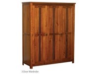 Curlew 3 Door Wardrobe Cherry Flat