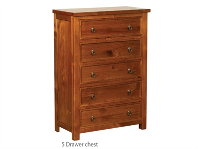 Hudson 5 Drawer Chest Small Single (2