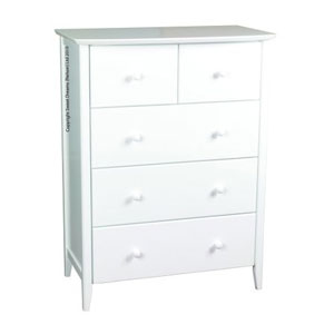 Kipling White 5 Drawer Chest