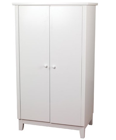 White Shaker Style Two Door Wardrobe