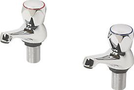 Swirl, 1228[^]96503 Contract Metal Head Bath Taps 96503