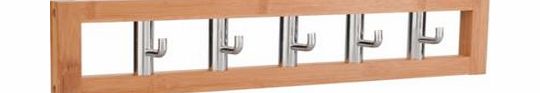 5 Hook Rail - Oak Effect