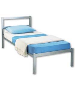 Metal Single Bed with Memory Foam Mattress