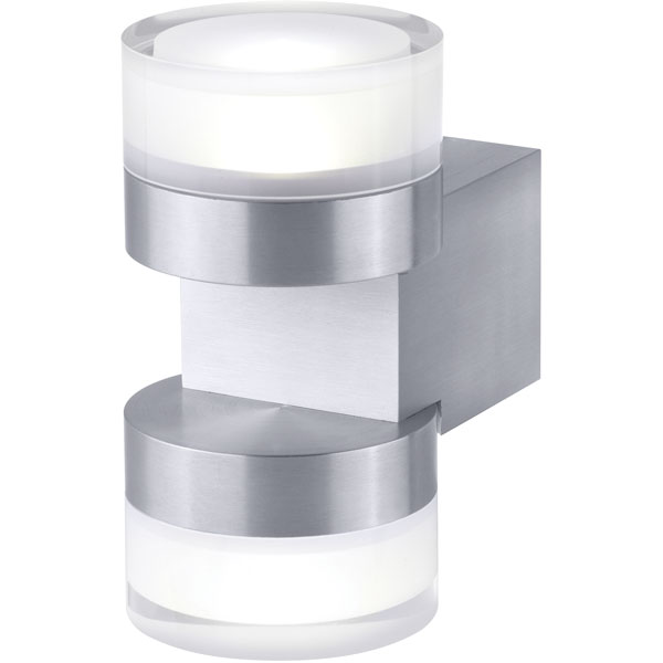 2 x 1W LED Wall Light 6000K Cool White