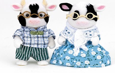 Sylvanian Families Friesan Cow Grandparents Set