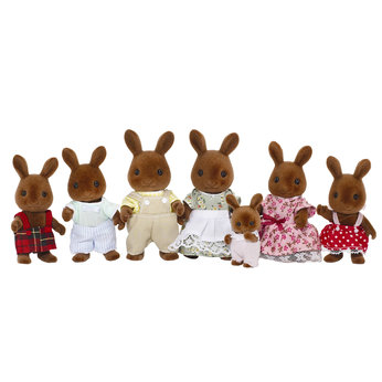 Sylvanian Brown Rabbit Family