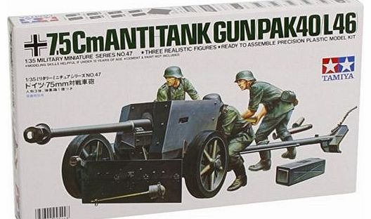 German 75mm Anti-tank Gun - 1:35 Scale Military - Tamiya