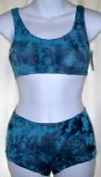 Tie-Dyed Womens Tankini Bikini Blue Sz 12