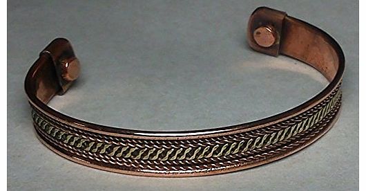 COPPER / MAGNETIC BRACELET ROPE DESIGN / UNISEX BANGLE (STYLE 1)