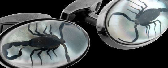 Tateossian Scorpion in resin Cufflinks CL5386