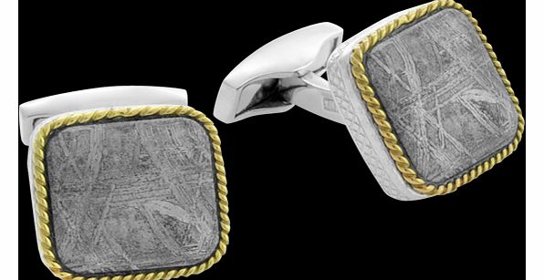 Square Meteorite Cufflinks CL3494