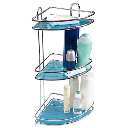 Bathroom Corner Rack Kaiser Chrome Plated Steel Triple 3-Tier