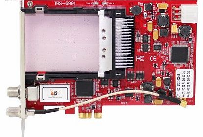 991 PCIE DVB-S2 Dual Tuner Dual CI Digital Satellite TV Card for Encrypted PayTV Windows7 Media Center, MediaPortal, XBMC, MythTV, DVBDream Compatible