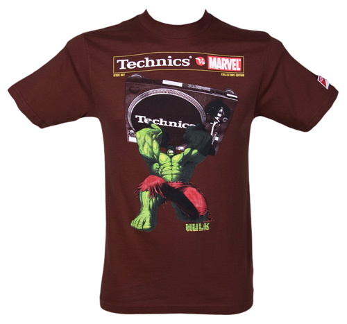 Mens Incredible Hulk Smashing Decks Brown