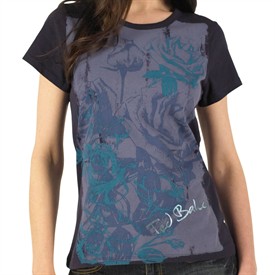 Womens Nitro Graphic Rose T-Shirt Navy