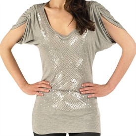 Womens Noctil Sequin Front T-Shirt