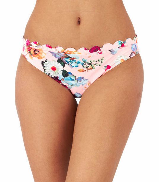 Womens Ted Baker Saskey Bikini Bottom - Nude Pink