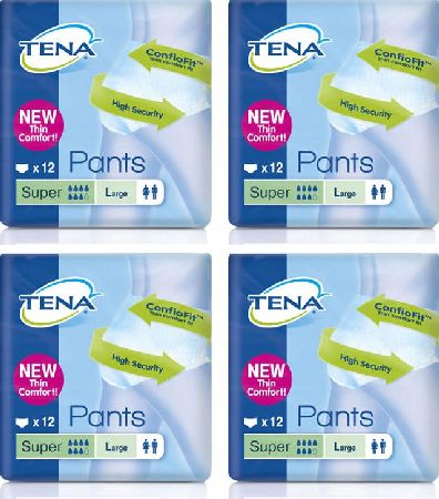 Tena, 2102[^]0099595 Pants Super Medium - 48 Pairs