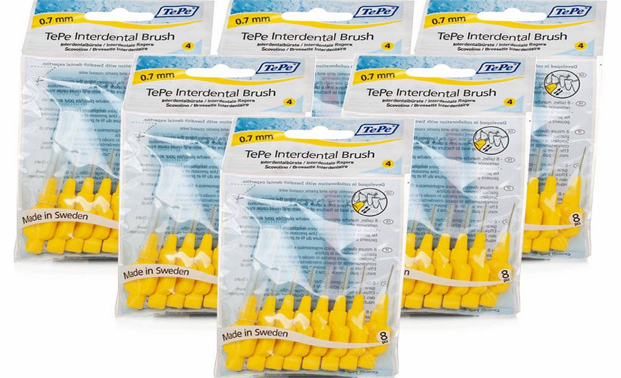 Interdental Brushes Yellow 6 Pack