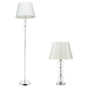 Tesco 3 Ball Floor and Table Lamp set