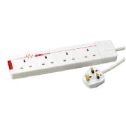 tesco 4 Way 1m Surge Extension Lead