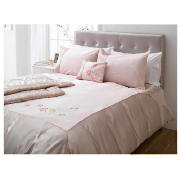 Amiee Embroidered Duvet Set Kingsize, Pink