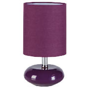 Ceramic Table lamp plum, set of 2