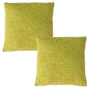 Chenille Cushion Green 40X40Cm Direct Fill