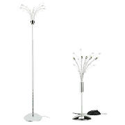 Chrome Hydra Floor & Table Lamp