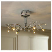 Chrome Leaf Ceiling Fitting