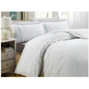 Claudia Ribbon Duvet Set King, White