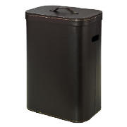 faux leather laundry basket