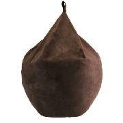 tesco Faux Suede Beanbag, Chocolate