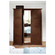 Finest Malabar 3 door Wardrobe, Dark stain