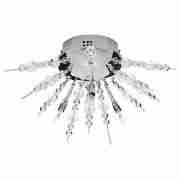 Flush Chrome Sputnik Ceiling Fitting