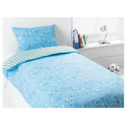 Tesco Kids Funky Spots and Reversible Blue Duvet