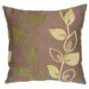 Leaf Chenille Cushion Green