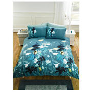 Libre Print Kingsize Duvet Set, Teal