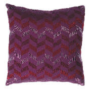 Metallic Geometric Cushion , Plum