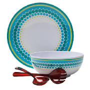 new York spot salad bowl, tongs & platter